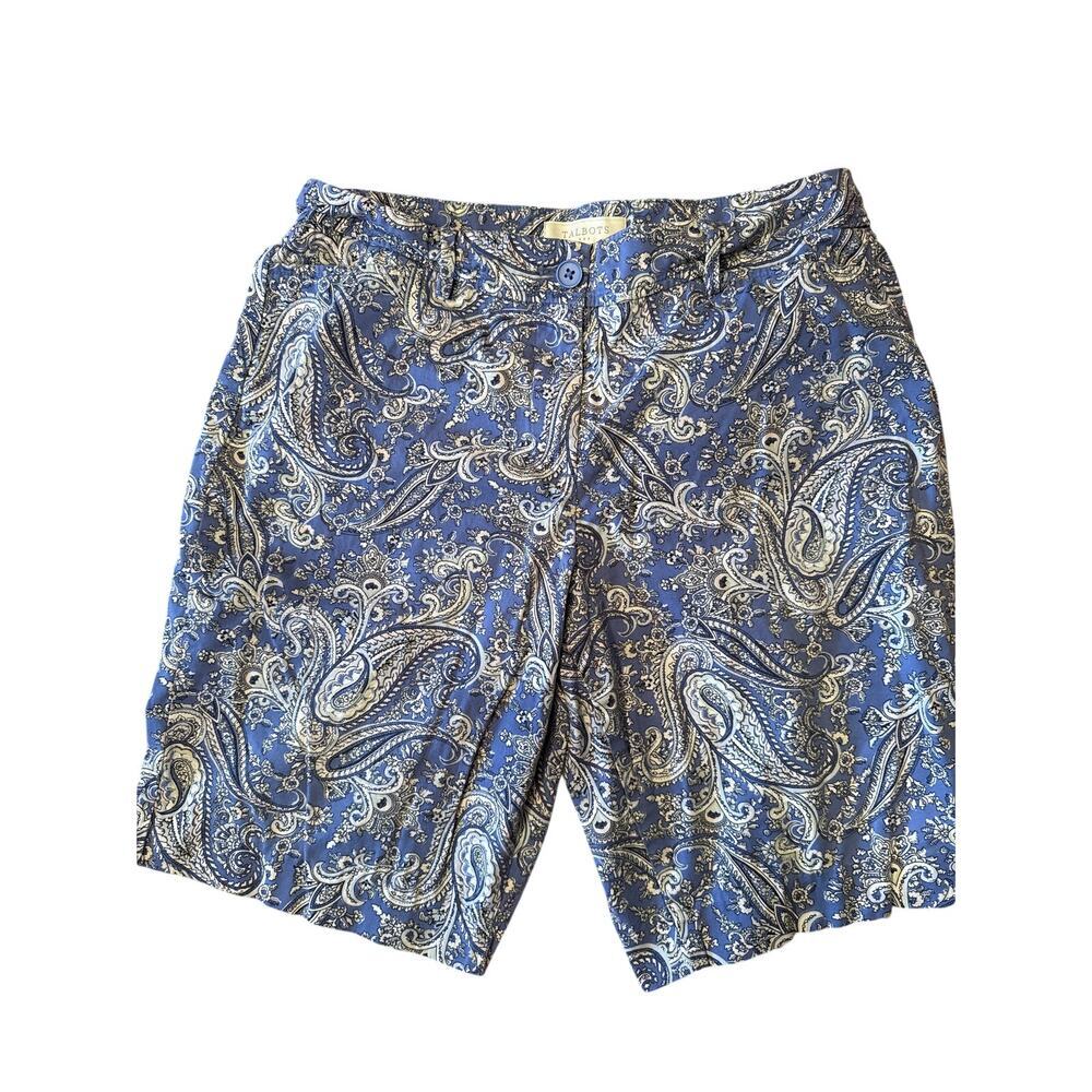 TALBOTS PAISLEY PRINT SHORTS - Size 8